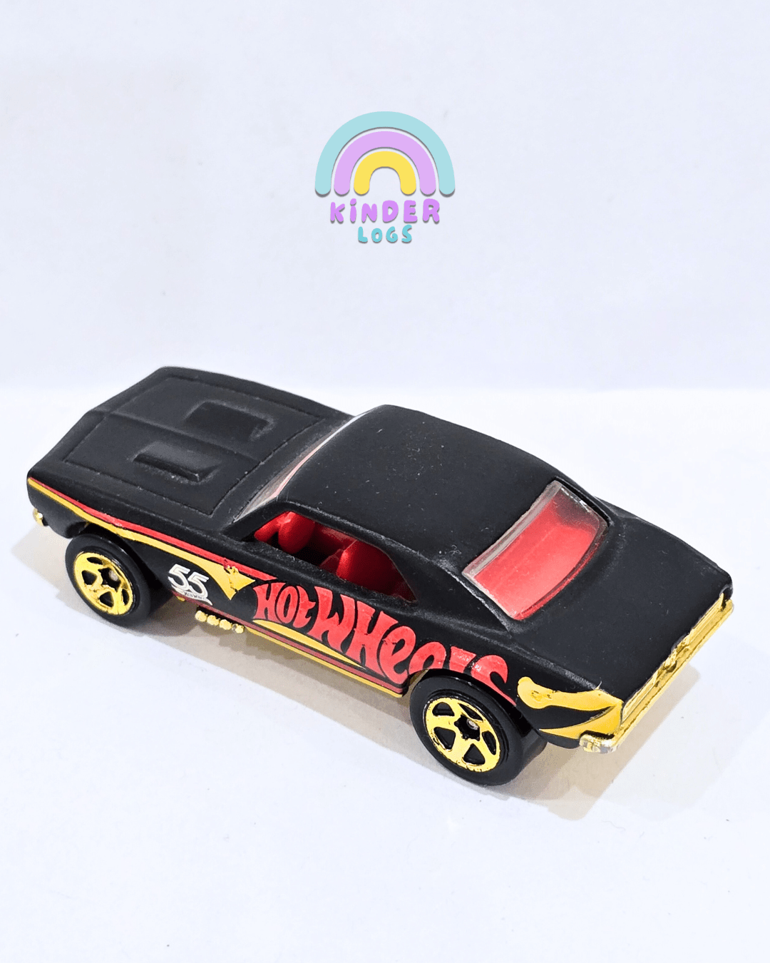 Hot Wheels 1967 Chevrolet Camaro - Black - Gold (Used Car) - Kinder Logs