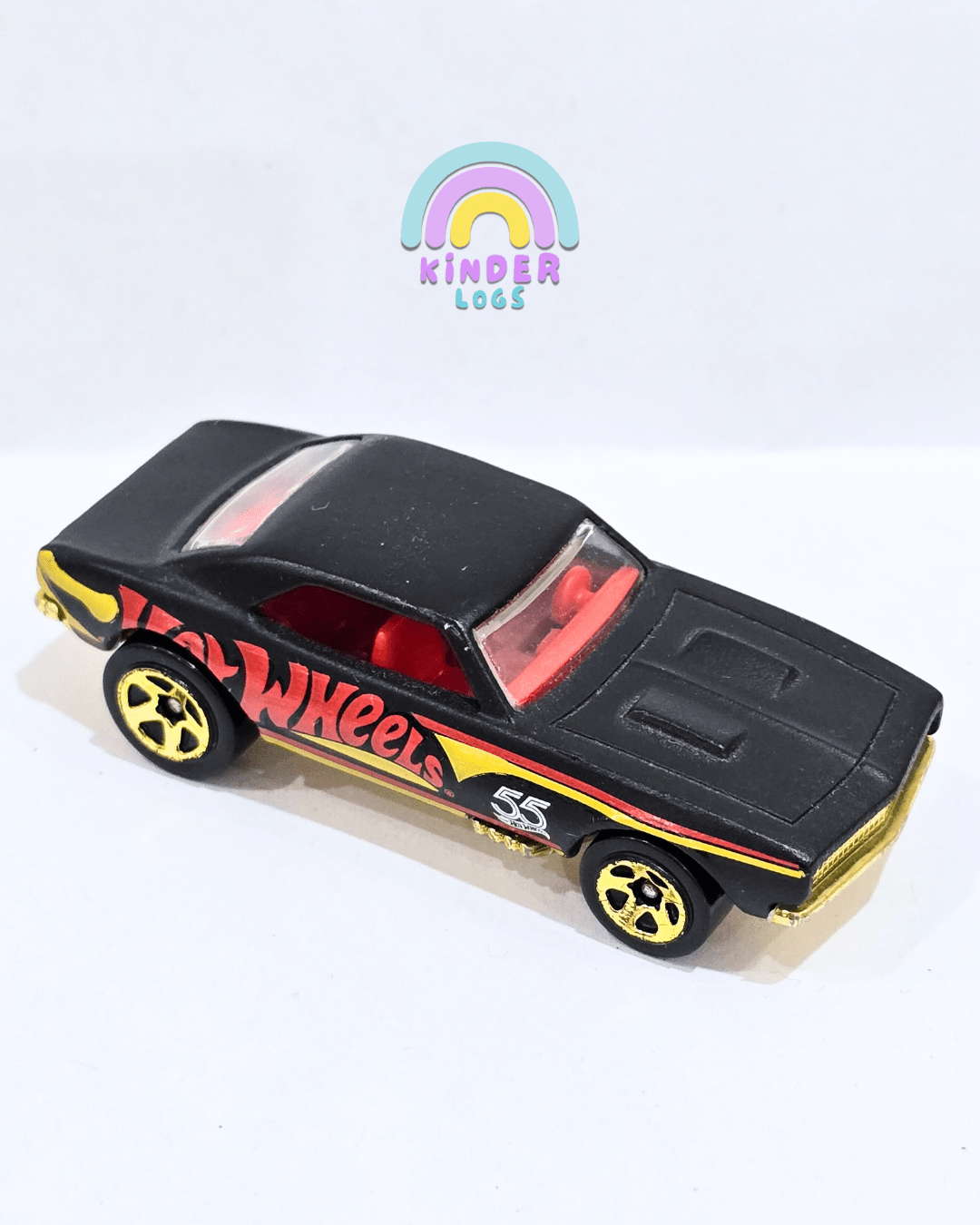 Hot Wheels 1967 Chevrolet Camaro - Black - Gold (Used Car) - Kinder Logs