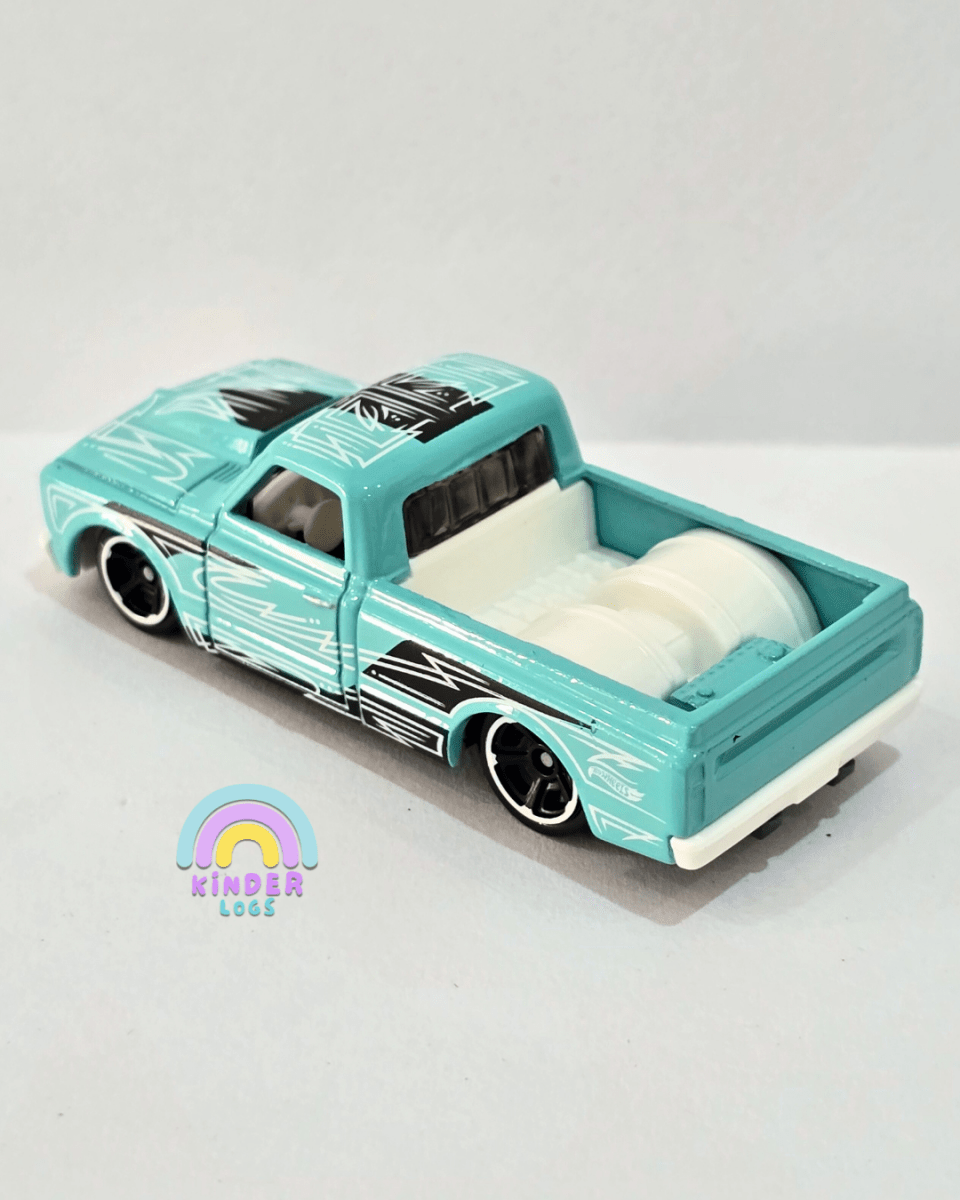 Hot Wheels 1967 Chevy C10 - Teal (Uncarded) - Kinder Logs