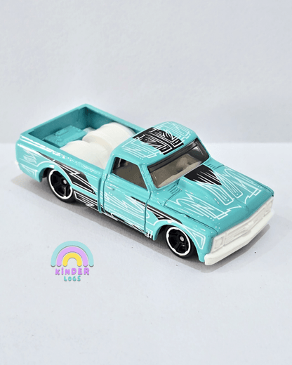 Hot Wheels 1967 Chevy C10 - Teal (Uncarded) - Kinder Logs