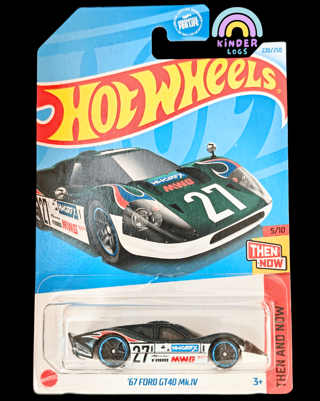 Hot Wheels 1967 Ford GT40 MKIV - Dark Green (Imported) - Kinder Logs