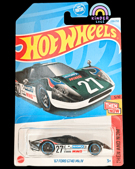 Hot Wheels 1967 Ford GT40 MKIV - Dark Green (Imported) - Kinder Logs