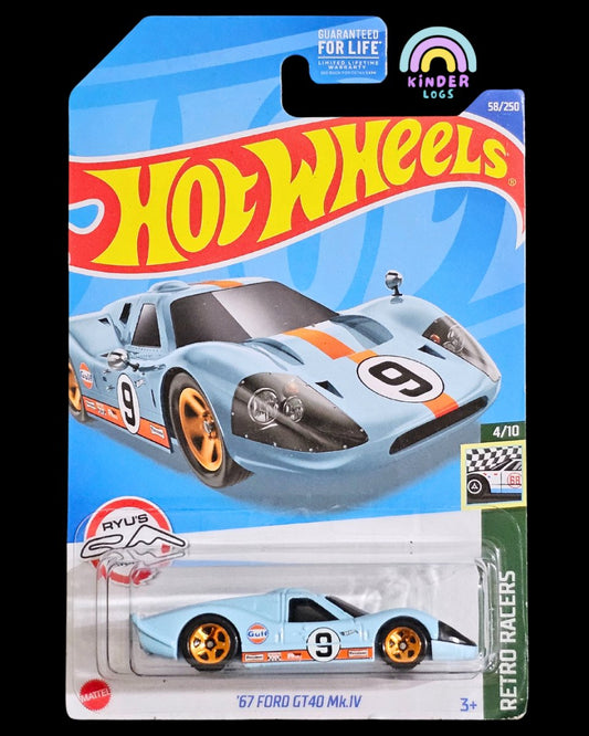 Hot Wheels 1967 Ford GT40 MKIV Gulf Edition - Kinder Logs