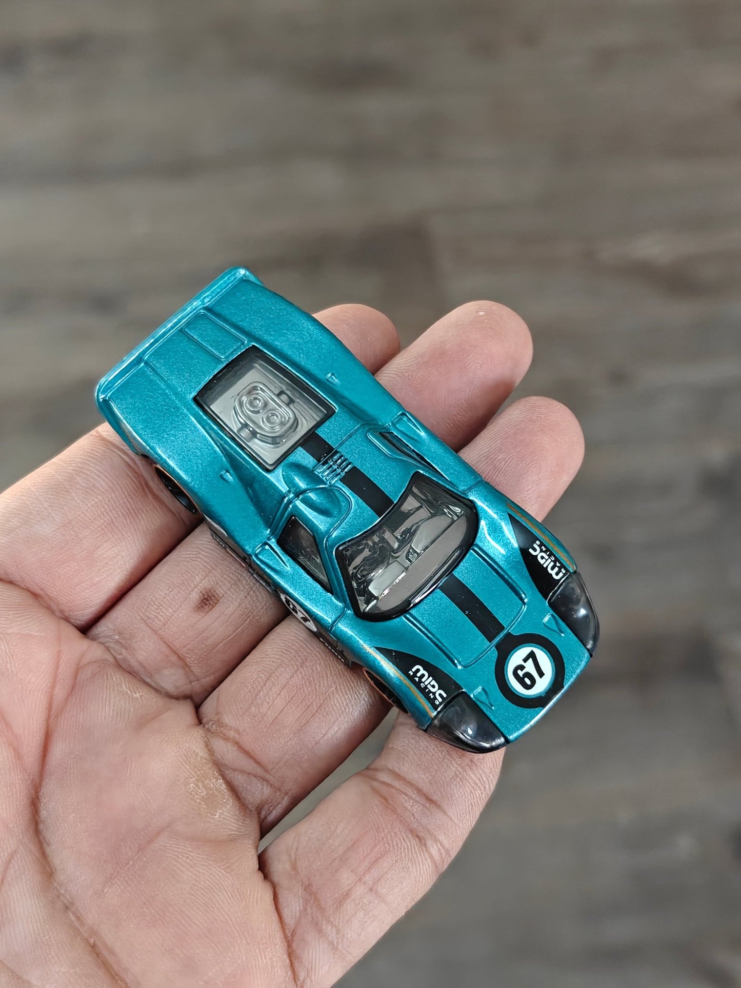 Hot Wheels 1967 Ford GT40 MKIV - New Teal Color (Uncarded) - Kinder Logs
