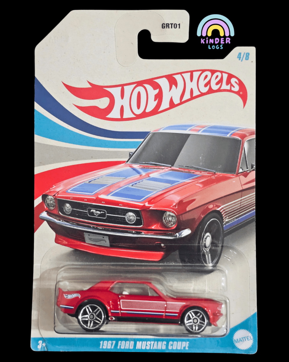 Hot Wheels 1967 Ford Mustang Coupe (Red) - Kinder Logs