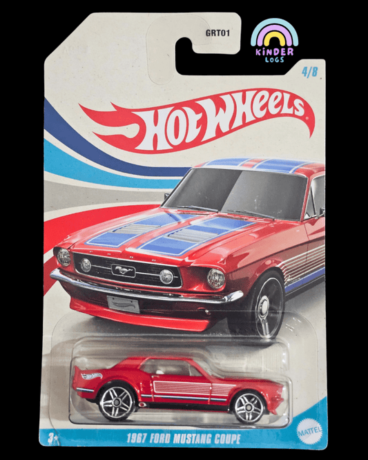 Hot Wheels 1967 Ford Mustang Coupe (Red) - Kinder Logs