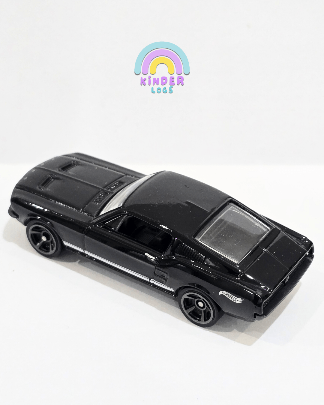 Hot Wheels 1967 Ford Mustang R7520 - Black (Uncarded) - Kinder Logs