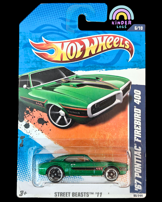 Hot Wheels 1967 Pontiac Firebird 400 - Street Beasts (Imported) - Kinder Logs