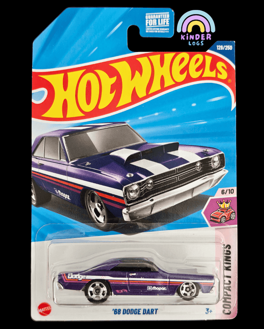 Hot Wheels 1968 Dodge Dart MOPAR - Purple (Imported) - Kinder Logs