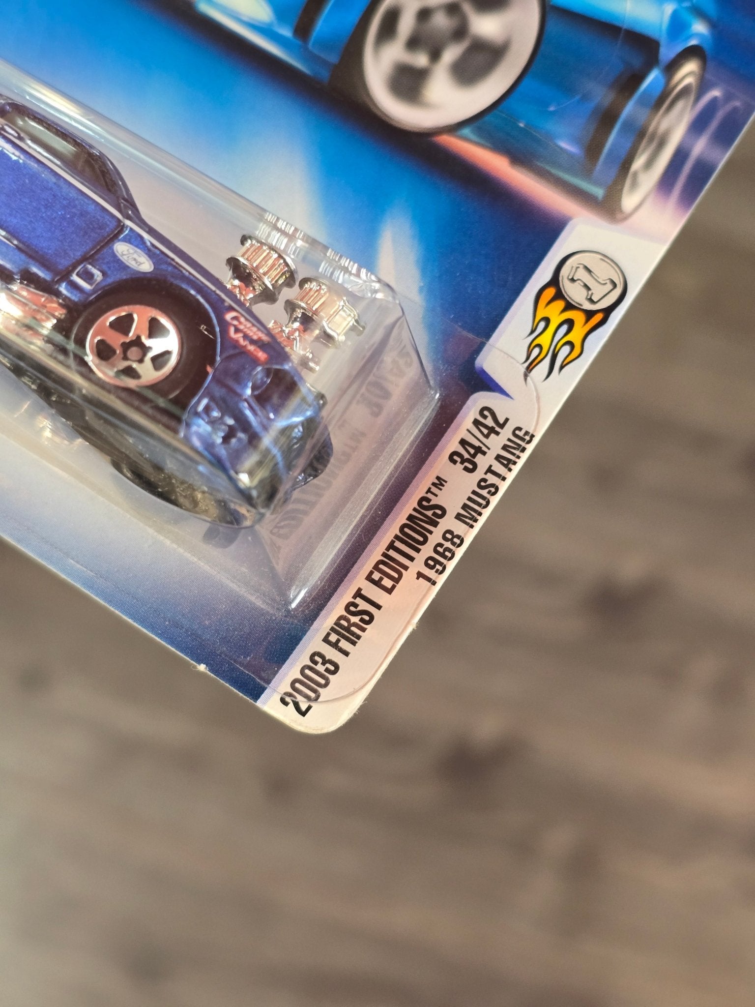 Hot Wheels 1968 Ford Mustang - 2003 First Editions (2003 Imported) - Kinder Logs