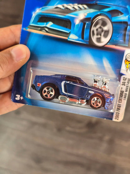 Hot Wheels 1968 Ford Mustang - 2003 First Editions (2003 Imported) - Kinder Logs