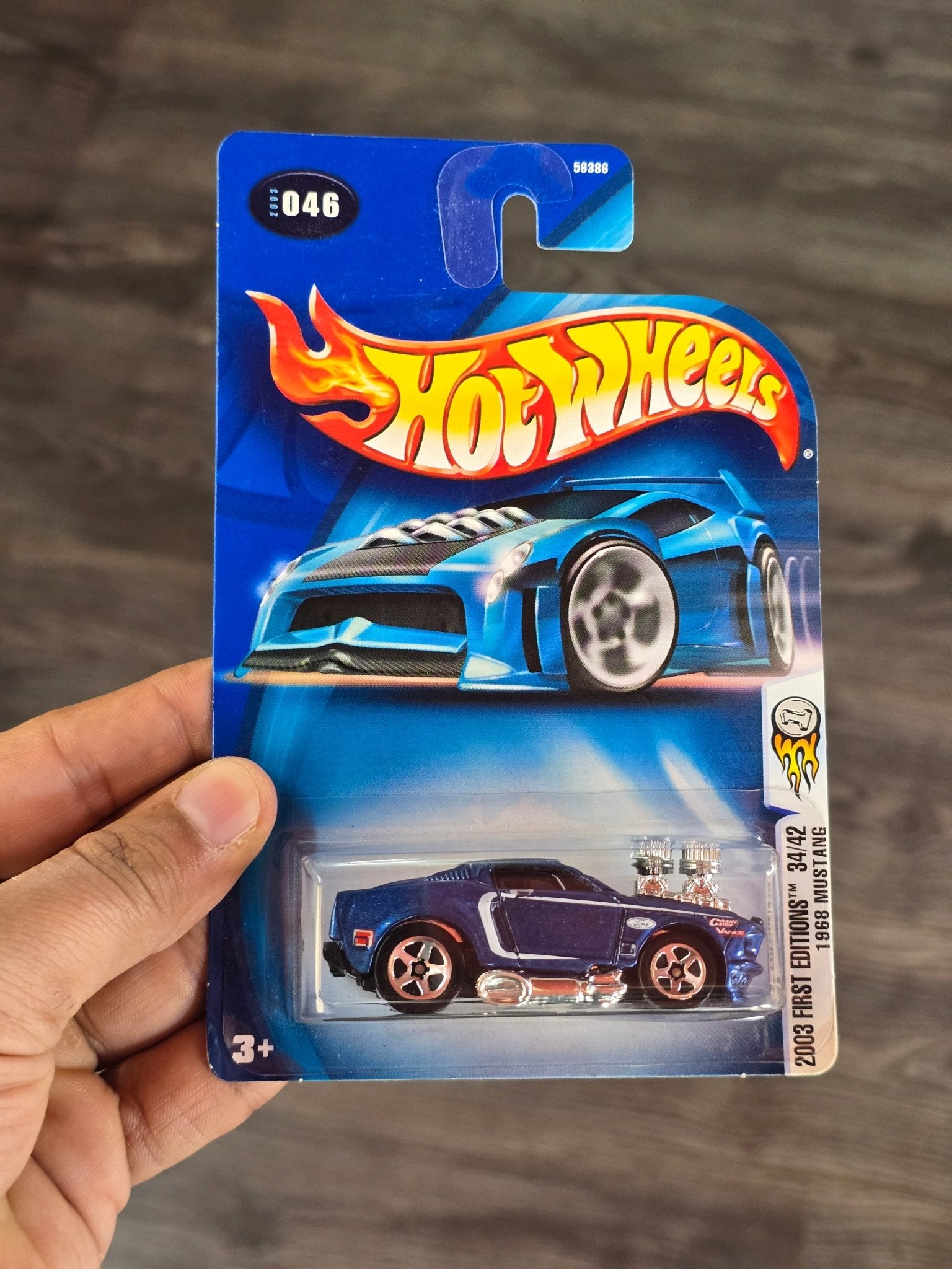 Hot Wheels 1968 Ford Mustang - 2003 First Editions (2003 Imported) - Kinder Logs