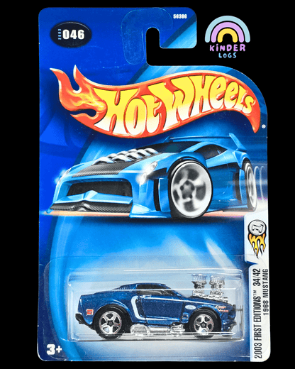 Hot Wheels 1968 Ford Mustang - 2003 First Editions (2003 Imported) - Kinder Logs