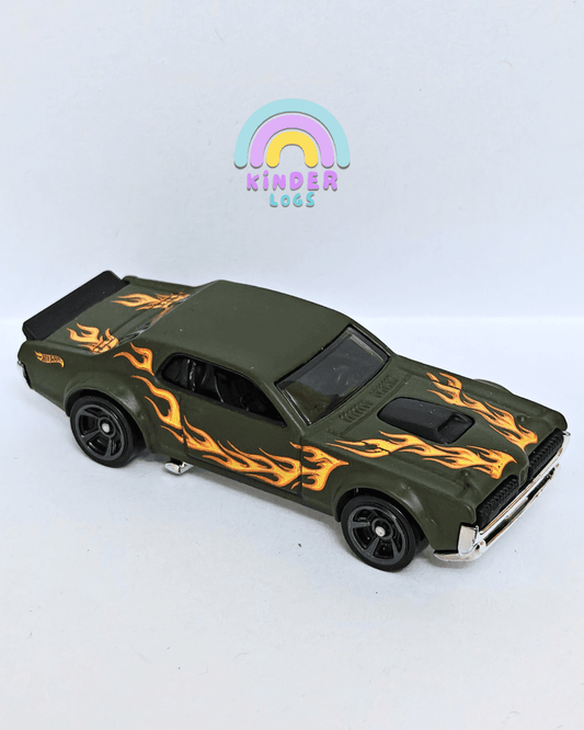 Hot Wheels 1968 Mercury Cougar - Matte Green (Uncarded - New) - Kinder Logs