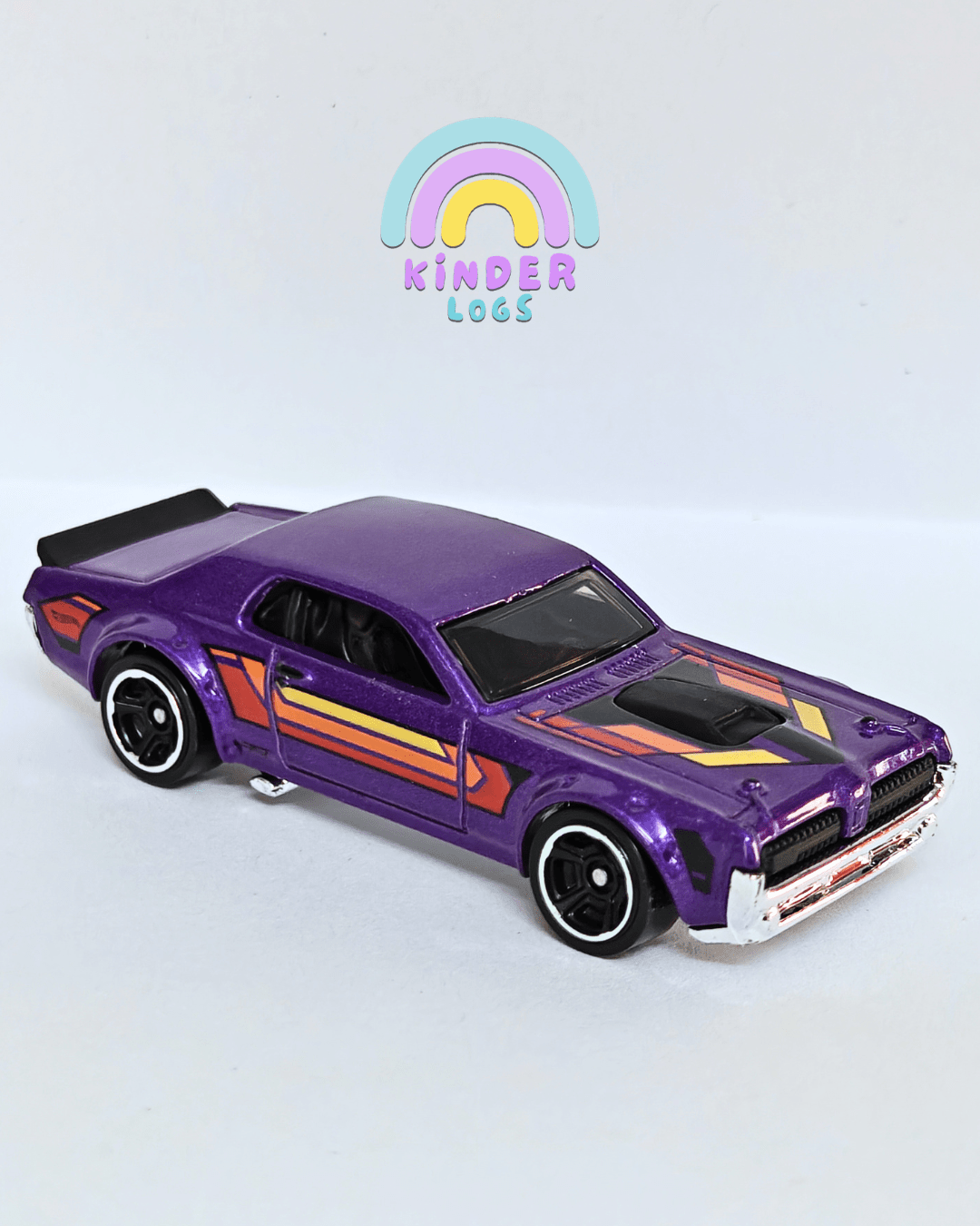 Hot Wheels 1968 Mercury Cougar - Purple (Uncarded - New) - Kinder Logs