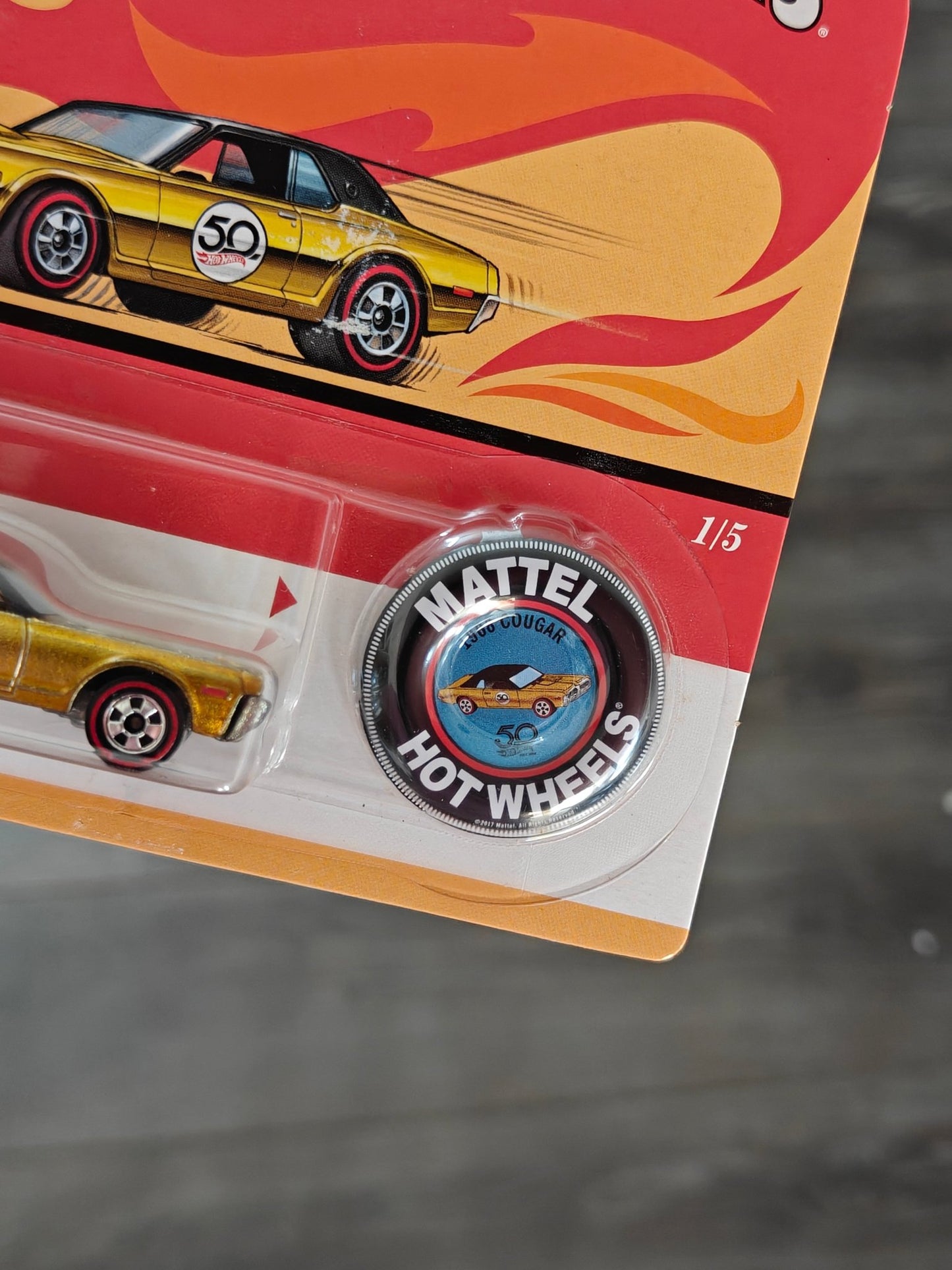 Hot Wheels 1968 Mercury Cougar - Wide Card (Imported) - Kinder Logs