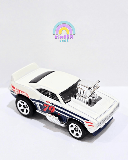 Hot Wheels 1969 Chevy Camaro Z28 Tooned - White (Uncarded) - Kinder Logs
