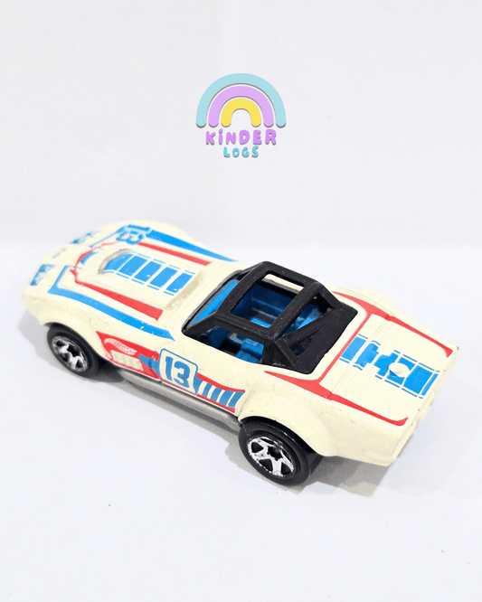 Hot Wheels 1969 Corvette Racer - White (Used Car) - Kinder Logs