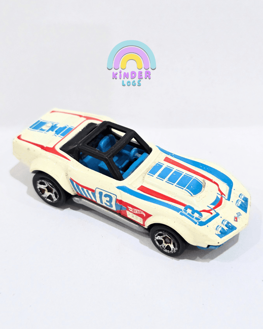 Hot Wheels 1969 Corvette Racer - White (Used Car) - Kinder Logs