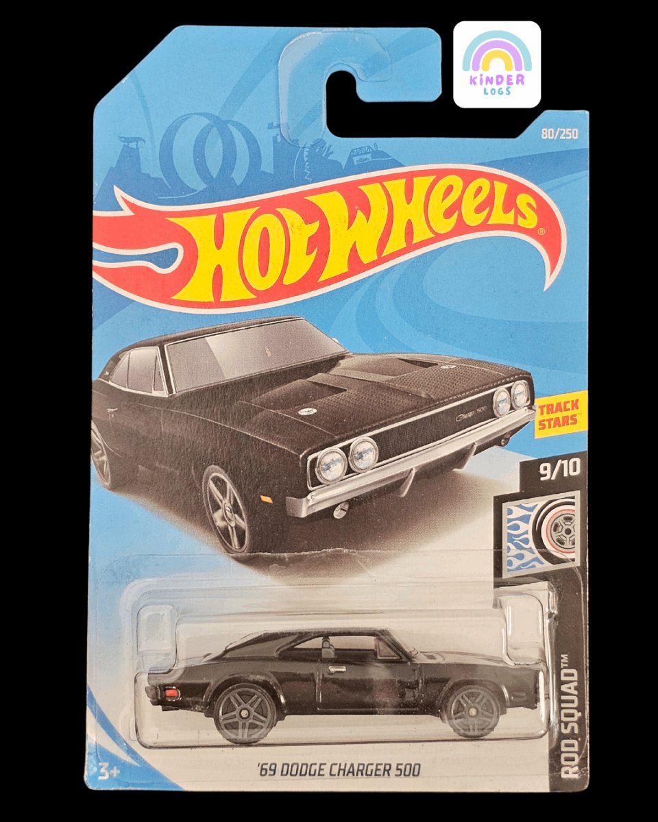 Hot Wheels 1969 Dodge Charger 500 Black Edition - Kinder Logs
