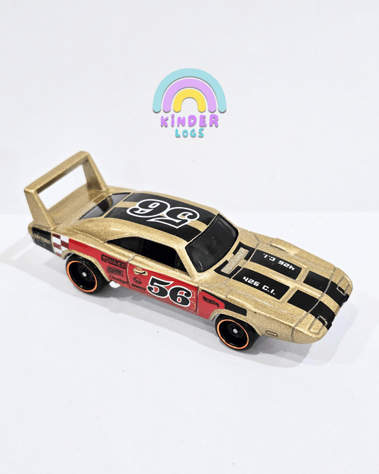 Hot Wheels 1969 Dodge Charger Daytona - Gold (Uncarded) - Kinder Logs
