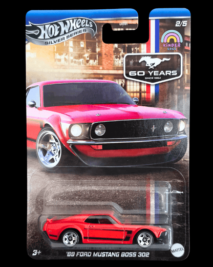 Hot Wheels 1969 Ford Mustang Boss 302 - Mustang 60 Years (Imported) - Kinder Logs