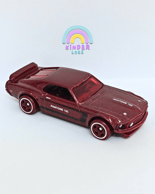 Hot Wheels 1969 Ford Mustang Boss 302 Pantone 195 - Red (Uncarded - New) - Kinder Logs