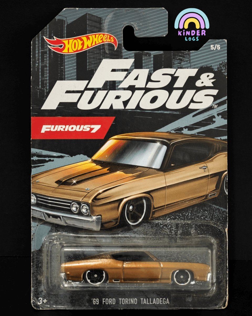 Hot Wheels 1969 Ford Torino Talladega | Fast And Furious - Kinder Logs