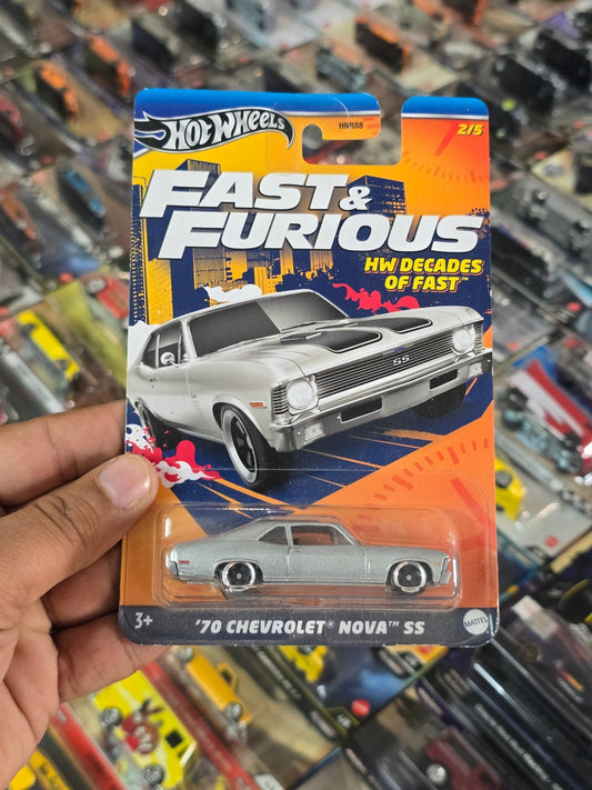 Hot Wheels 1970 Chevrolet Nova SS - Fast And Furious - Kinder Logs