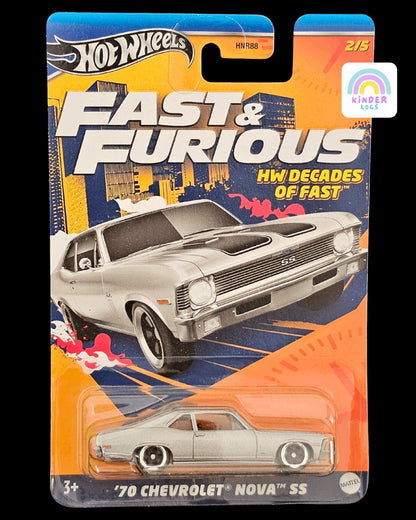 Hot Wheels 1970 Chevrolet Nova SS - Fast And Furious - Kinder Logs