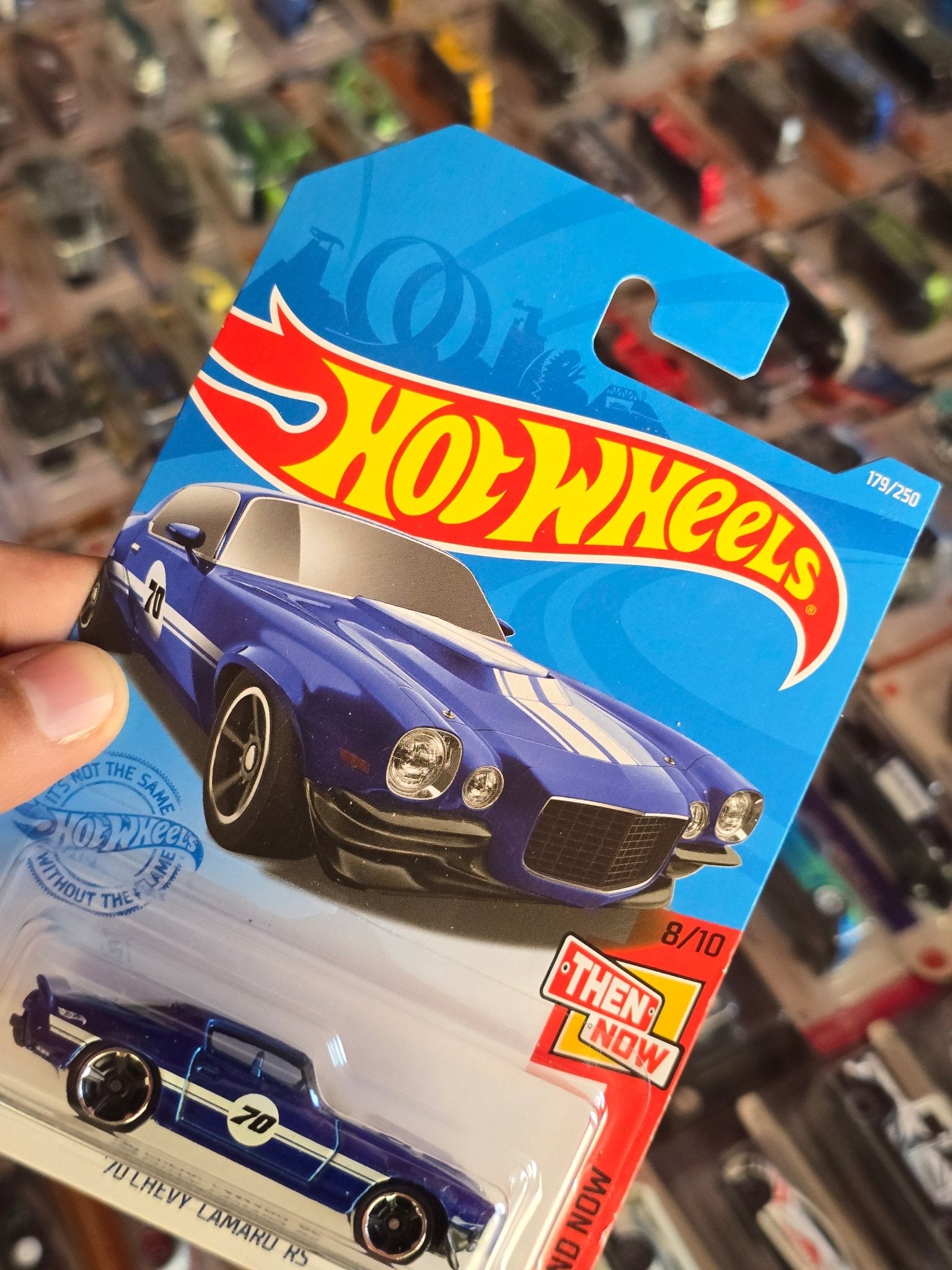 Hot Wheels 1970 Chevy Camaro RS - Blue (Imported) - Kinder Logs