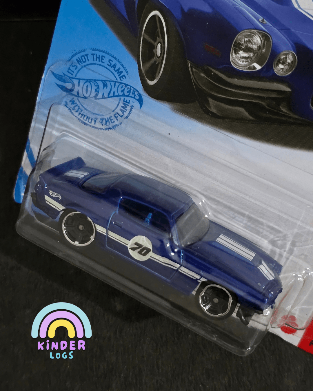 Hot Wheels 1970 Chevy Camaro RS - Blue (Imported) - Kinder Logs