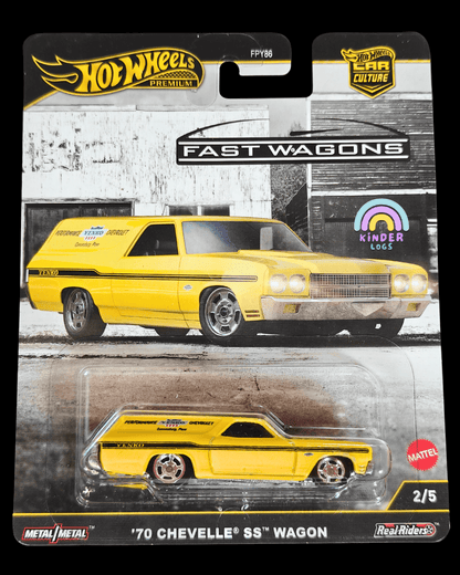 Hot Wheels 1970 Chevy Chevelle SS Wagon - Fast Wagons (Imported) - Kinder Logs