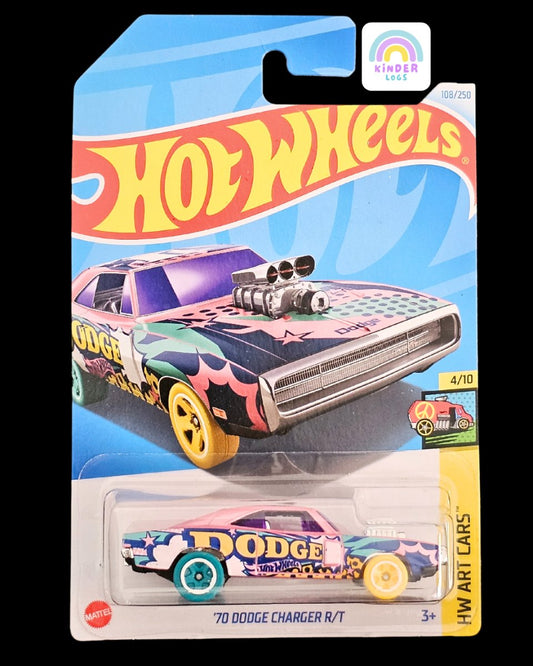 Hot Wheels 1970 Dodge Charger R/T (L Case) - Kinder Logs