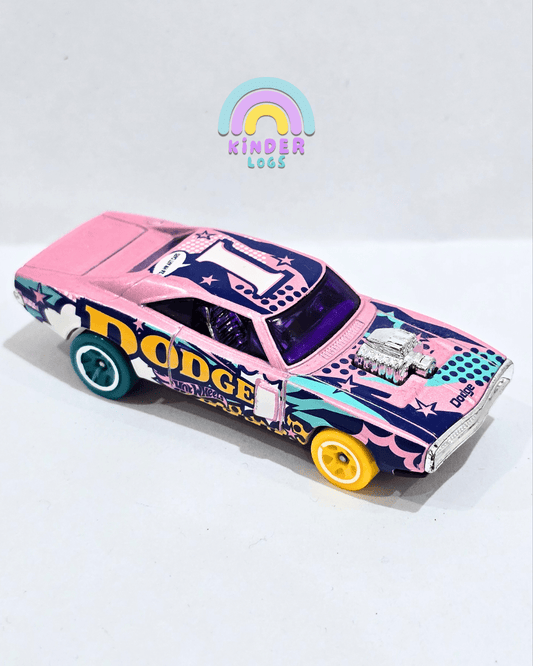 Hot Wheels 1970 Dodge Charger R/T - Pink (Used Car) - Kinder Logs