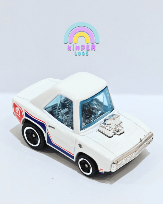 Hot Wheels 1970 Dodge Charger TOONED - White (Uncarded - New) - Kinder Logs
