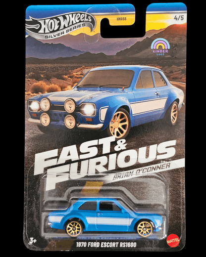 Hot Wheels 1970 Ford Escort RS1600 - Fast & Furious Brian O'Conner - Kinder Logs