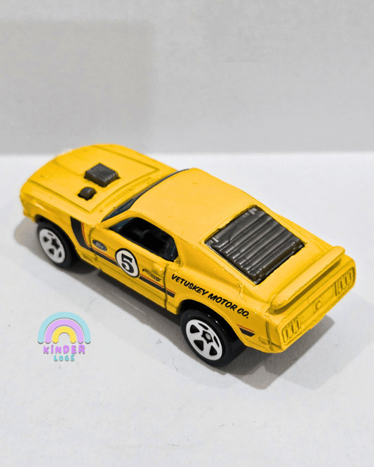 Hot Wheels 1970 Ford Mustang Mach 1 - Yellow (Uncarded) - Kinder Logs