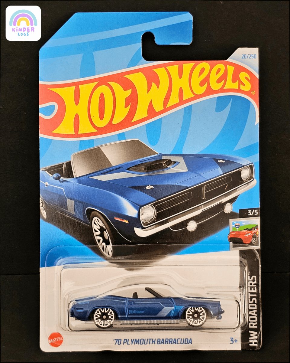 Hot Wheels 1970 Plymouth Barracuda (Imported) - Kinder Logs