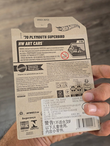 Hot Wheels 1970 Plymouth Superbird (Imported) - Kinder Logs