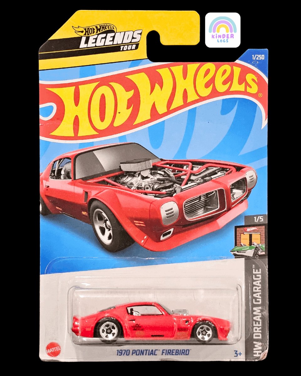Hot Wheels 1970 Pontiac Firebird - Red Color - Kinder Logs