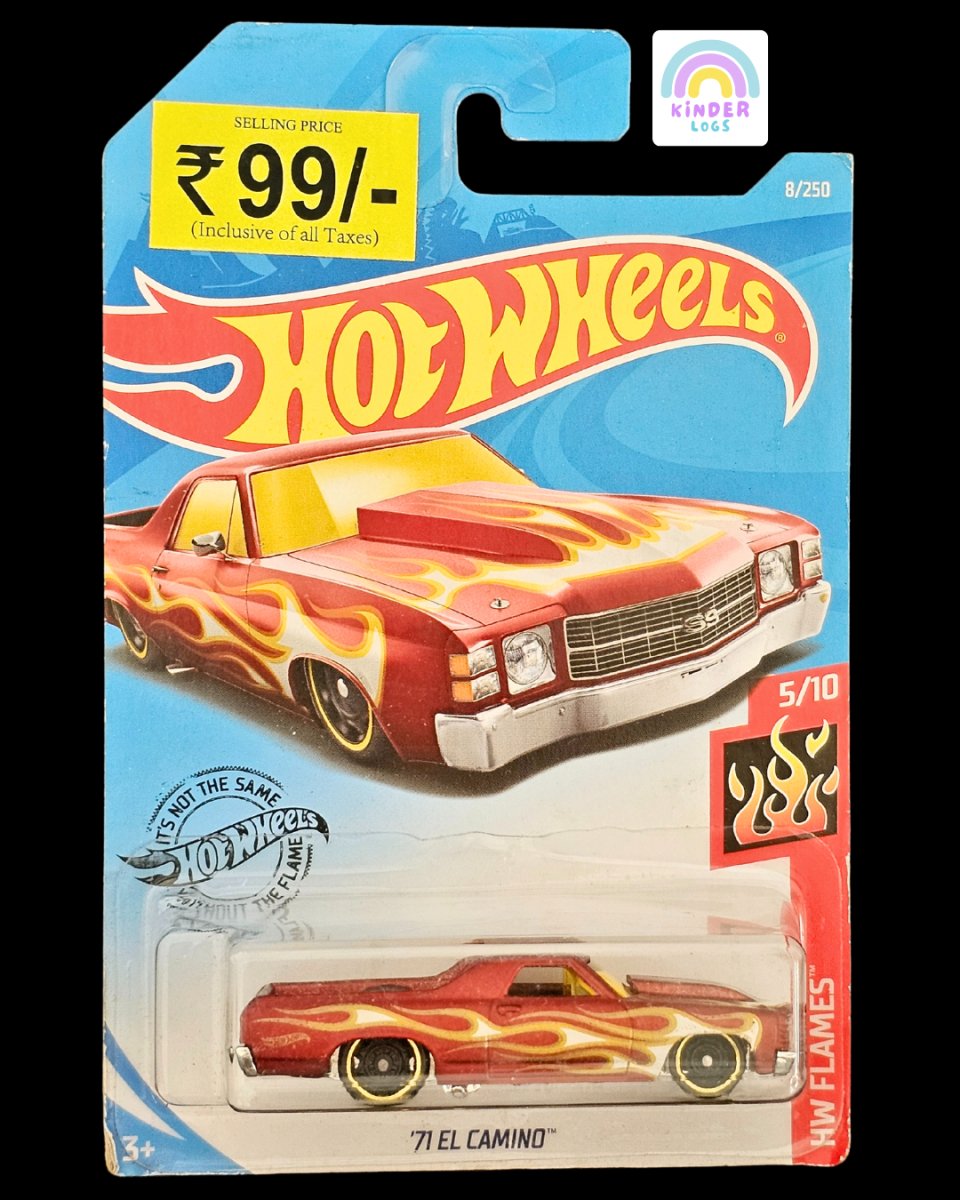 Hot Wheels 1971 Chevrolet El Camino SS Flames (Old Card) - Kinder Logs