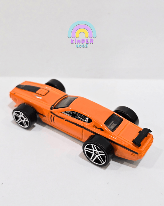 Hot Wheels 1971 Dodge Charger Torpedoes - Orange (Uncarded) - Kinder Logs