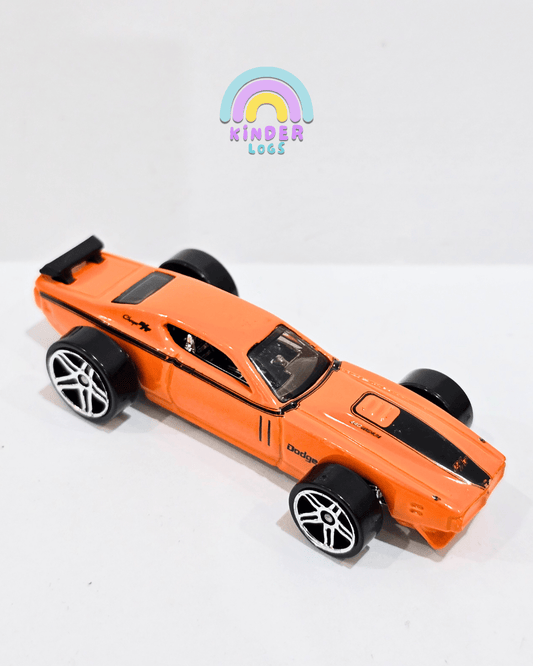 Hot Wheels 1971 Dodge Charger Torpedoes - Orange (Uncarded) - Kinder Logs