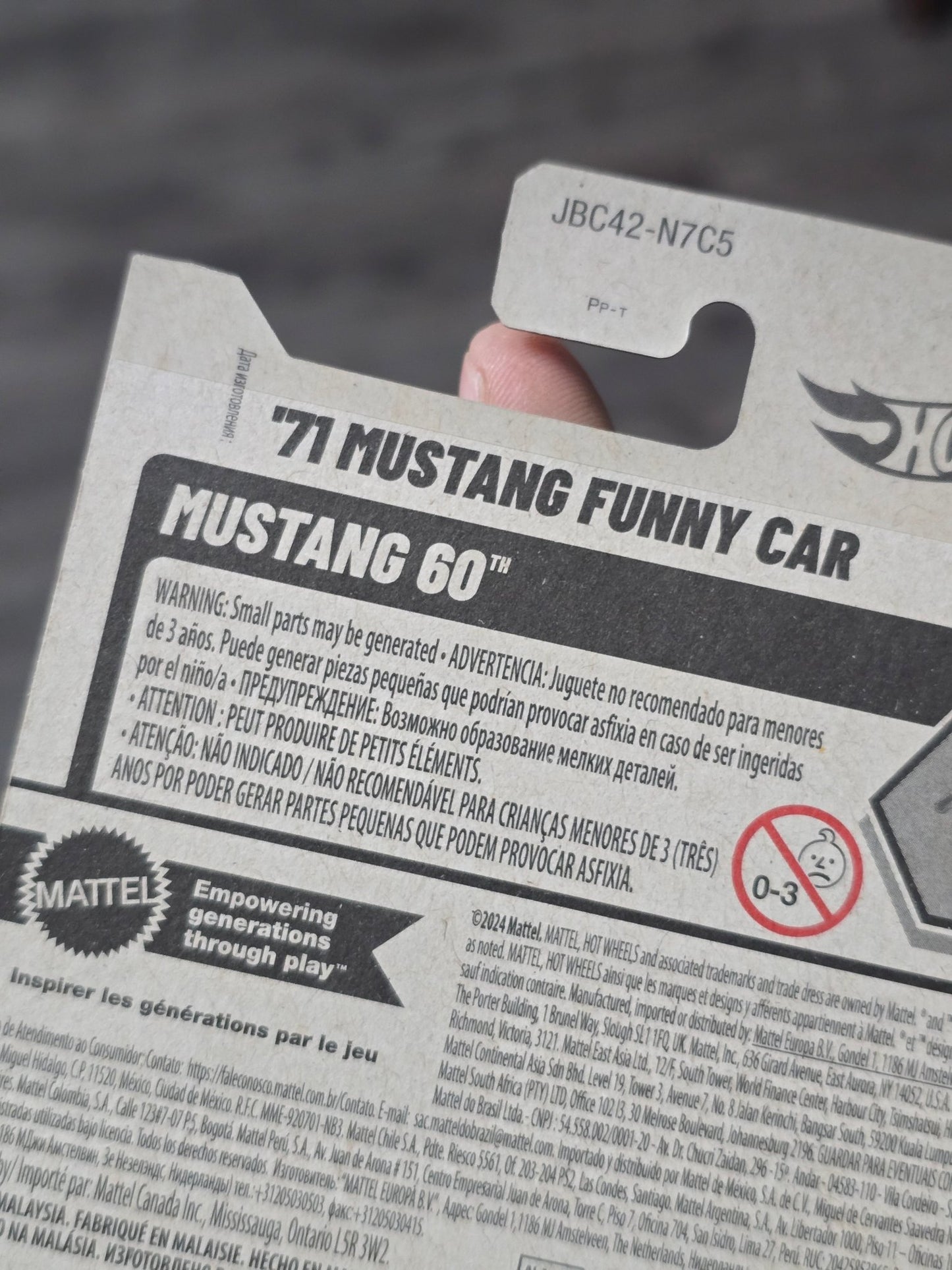 Hot Wheels 1971 Ford Mustang Funny Car Super Treasure Hunt (STH) - Kinder Logs