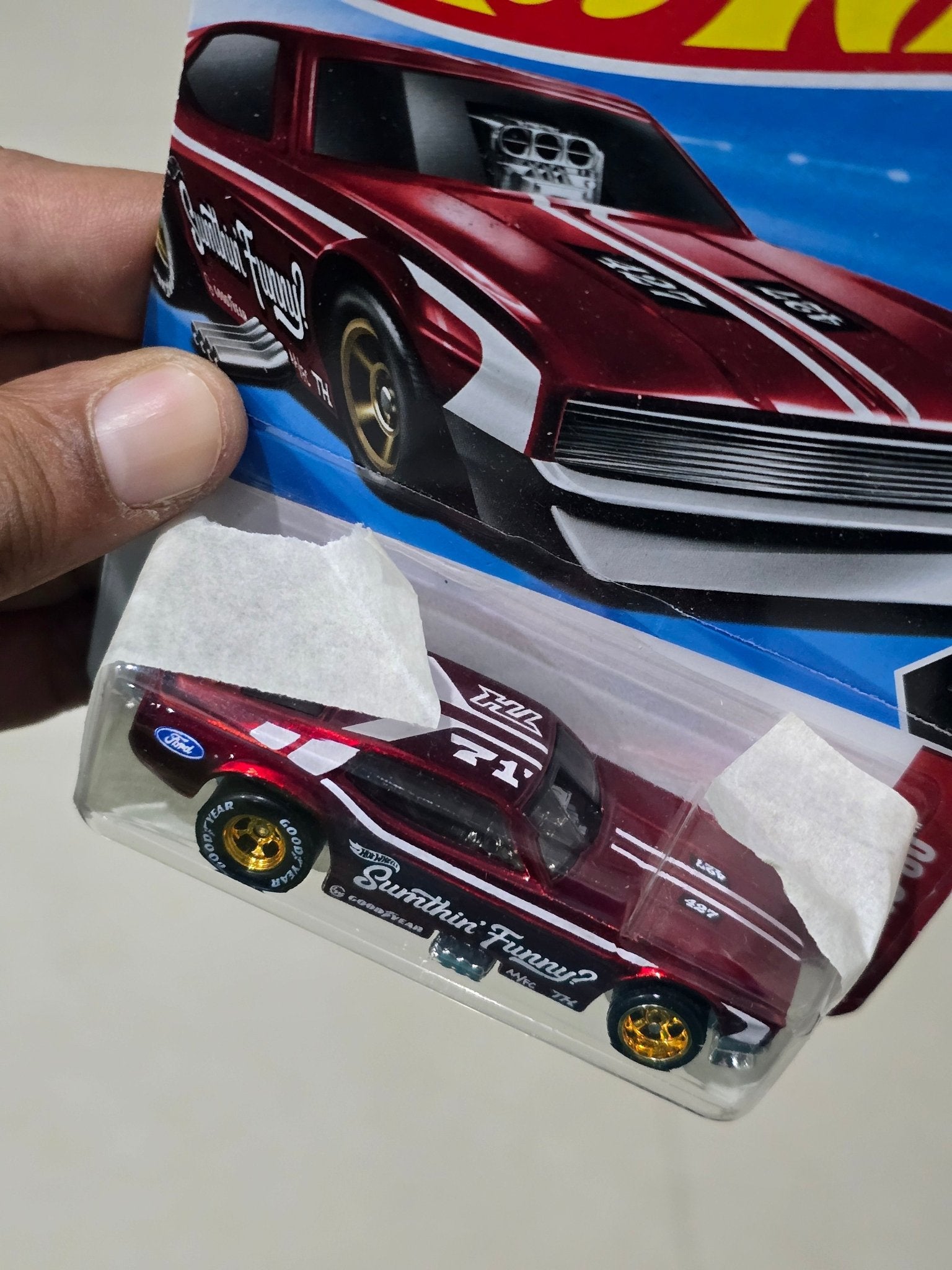 Hot Wheels 1971 Ford Mustang Funny Car Super Treasure Hunt (STH) - Kinder Logs