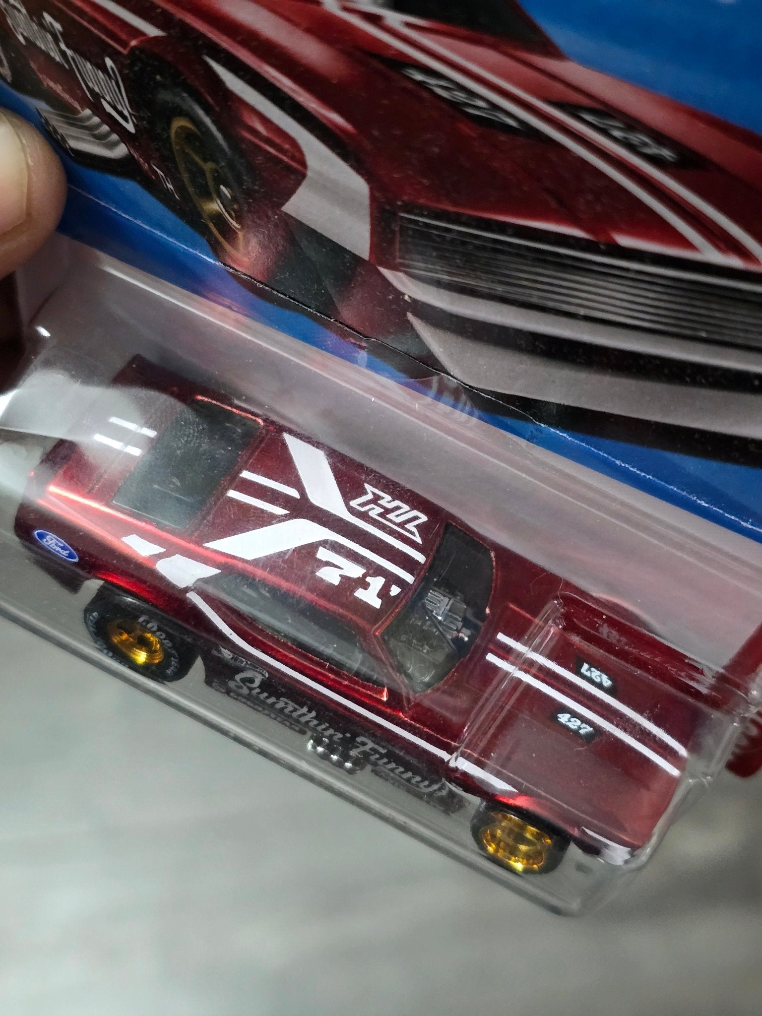 Hot Wheels 1971 Ford Mustang Funny Car Super Treasure Hunt (STH) - Kinder Logs