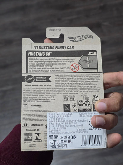 Hot Wheels 1971 Ford Mustang Funny Car Super Treasure Hunt (STH) - Kinder Logs