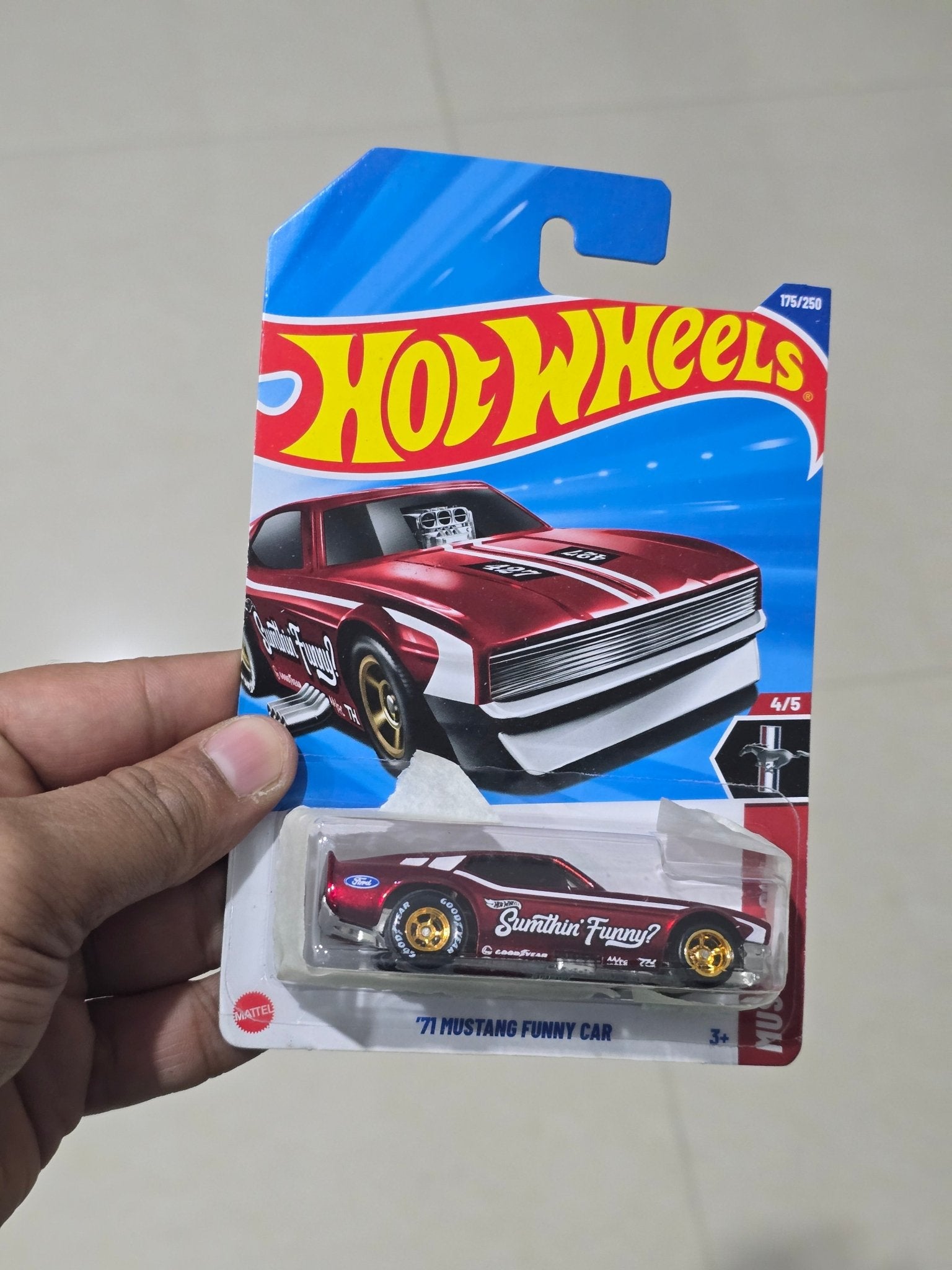Hot Wheels 1971 Ford Mustang Funny Car Super Treasure Hunt (STH) - Kinder Logs