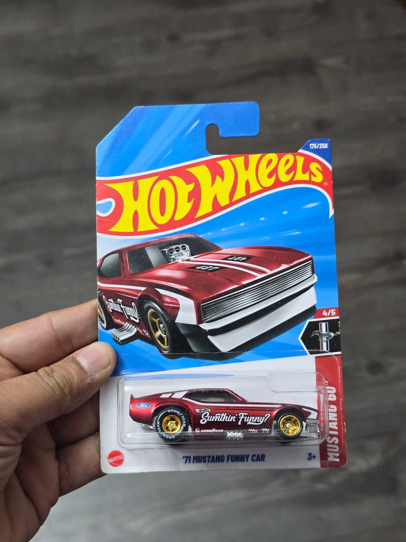 Hot Wheels 1971 Ford Mustang Funny Car Super Treasure Hunt (STH) - Kinder Logs